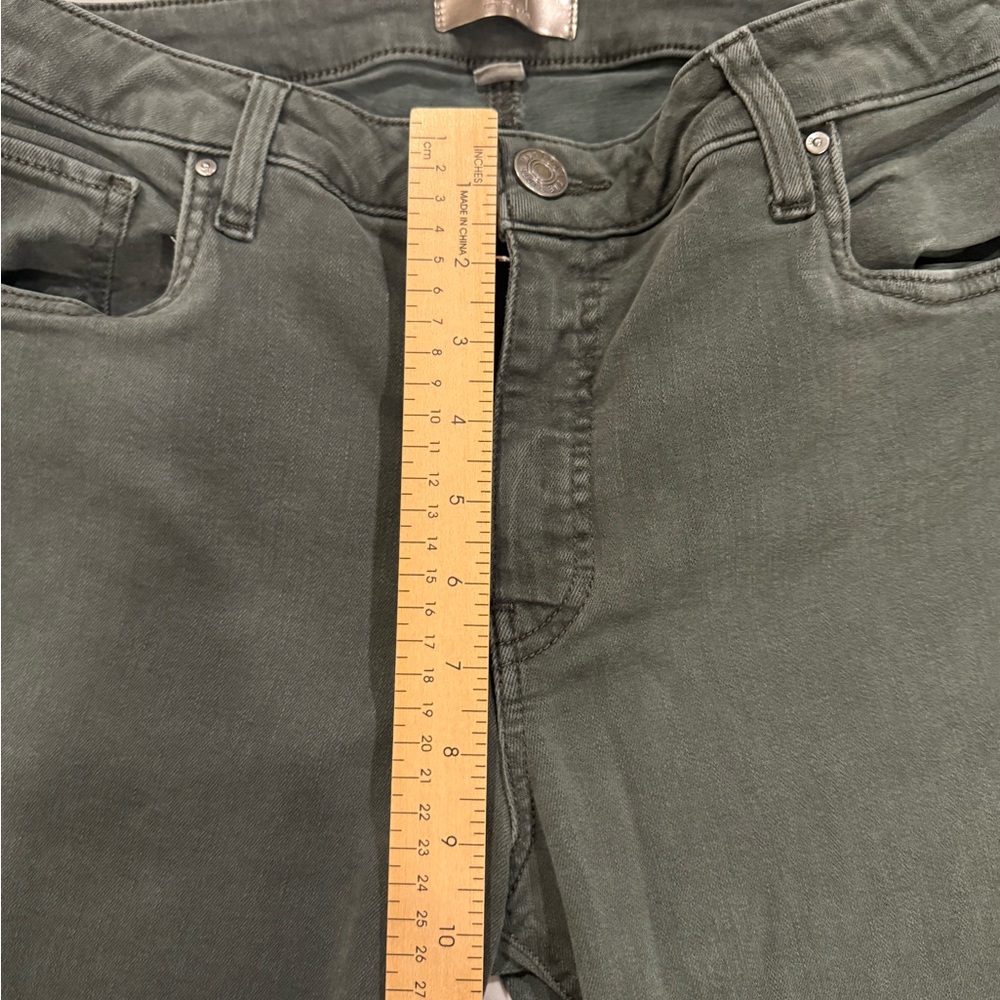KUT From The Kluth Jeans‎ Women’s 8 Green Raw Hem Flare High Rise Designer Denim - Picture 3 of 11
